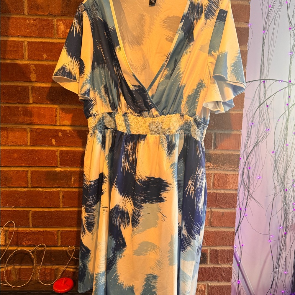 A line dress with cinched waist